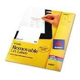 Avery Removable 3-1/3 x 4 Inch White ID Labels 150 Pack (6464)