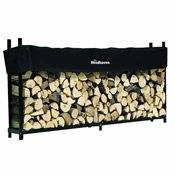 Woodhaven 10ft. Firewood Rack Outdoor w  Full Cover by Alexander Mfg. Co.