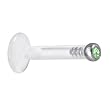 14 Gauge Bioplast Light Green Gem Monroe Ring