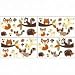 Forest Friends Baby and Kids Wall Decal Stickers - Set of 4 Sheets