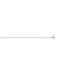 Platinum Oval 1.4mm Necklaces Length = 18