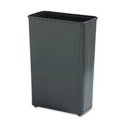 Rectangular Wastebasket, 96 Quart, Fire Safe Steel, 21x11x30, Black URIWB96RBK by United Receptacle