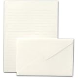 Ruled Pearl White Letter Sheets
