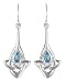 Blue Topaz Teardrop Celtic Knot Earrings