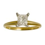 14k Yellow Gold & Classic Princess-Cut Pre-Set Diamond Solitaire Engagement Ring (1.00 ctw) 14k Yellow Gold & Classic Princess-Cut Pre-Set Diamond Solitaire Engagement Ring (1.00 ctw)
