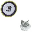 Birman Cat 10' Cobalt Plate, Porcelain by Rosalinde
