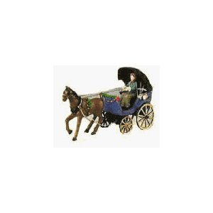 LEMAX INC table accent horse & carriage #A3696 Village Vehicles ASSTD