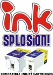 2 Black & 1 Colour Inksplosion Ink Cartridges For Epson Stylus Color C46