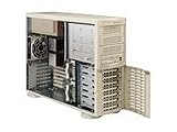 SUPERMICRO SC742S-600 e.ATX Tower 4U RM Chassis 600W(2+1 300W)EPS12V 7 SCA System Cabinet - Black