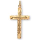 24K Gold over Sterling Silver Cross and 24-inch Chain