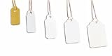 JEWELRY TAGS STRING 3/8X3/4 WHITE PAPER BOX OF 1000