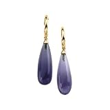 14K Yellow Gold Amethyst Briolette Earrings