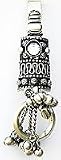 Keychain Holder Women Silver Gemstones Antique Reproduction Indian Style 3 inches (krng134)