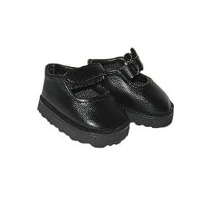 Black Mary Janes. Fits 18