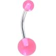 Belly - 7/16 Pinksicle Banana Belly Ring