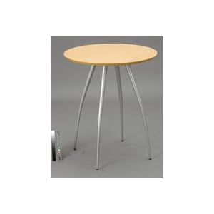 Cafe Table - Natural Finish with Steel Legs by Adesso