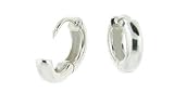 High Polished Sterling Silver Huggies Earrings U-Shape (3/4X1/2) (18mm X 10mm)