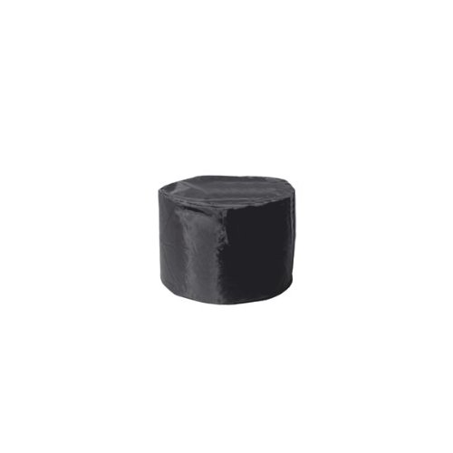 Just Relax 20-Inch Round Ottoman, Black