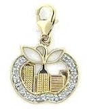 Big Apple, 14K Gold Diamond Charm