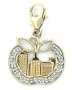 Big Apple, 14K Gold Diamond Charm