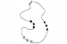 14K White Gold Diamond Cut 10 Anklet Bracelet, set with multi-colored semi-precious stones