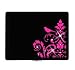 GLAM Rhinestone Travel Contact Lens Case: Contact Case, Cleaning Solution, Tweezers & Mirror, Black with Pink Bird