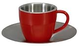 Espresso Cup & Saucer Set - Red