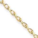 14k 3mm Diamond-Cut Soprano Bracelet - 7 Inch