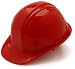 Pyramex Standard Shell 4 Pt. Snap Lock Suspension Hard Hat-Red