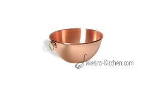 Mauviel 2.7 qt. Copper Mixing Bowl for Egg Whites with Ring (Unlined)