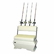 Angler's Large Deluxe Cooler Livewell Swingback Seat with Rod Holders
