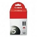 Canon PGI-5 BK 2-Pack Pigment Black Ink Tanks 0628B009