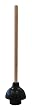 Cobra Products 302 6-Inch Heavy Duty Force Cup Plunger with Wood Handle
