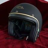 Bridge Union モダンクラシックデザイン ブリティッシュスタイル BJHヘルメット ジェットヘルメット マットブラック M BJH-001