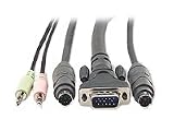 PC Hardware : 6ft KVM PS2 with audio Cable 2-din6m/m Hddb15m/f