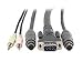 6ft Kvm Ps2 With Audio Cable 2-din6m/m Hddb15m/f