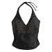 Harley Davidson Women's Spirited Leather Halter. Lightweight. Graphics and embroidery. 98129-08VW