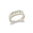14K White Gold Ladies Diamond Wedding Band Size 6