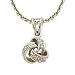 Diamond Love-Knot Pendant in 14K White Gold