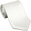 Solid WHITE tie