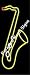 Saxophone Neon Sign 32 x 13