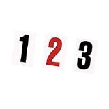 Magnetic board numbers, 3/4 high black-on-white, 110/set