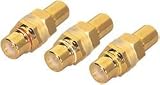 GOLD PLATED RCA JACK BULKHEAD RED/WHITE/YELLOW SET