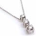 14kt White Gold Three Diamond Pendant