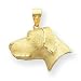 14k Gold Labrador Retriever Head Charm