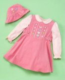 Little Bitty Little Girl Butterfly Corduroy Jumper Set