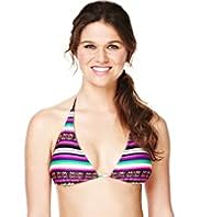 Limited Collection Halterneck Striped Bikini Top