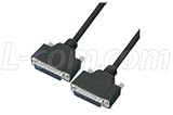 Deluxe Black D-sub 25 Position DB25 Male/Male Cables - Fully Populated, 100% Shielded 25.0 FEET