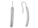 14kt White Gold Shepherd Hoop Earrings