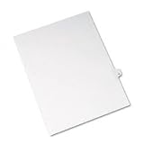 Allstate-Style Legal Side Tab Divider, Title: 18, Letter, White, 25/Pack